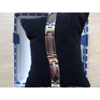 Armband staal en goudkleur 21,5cm