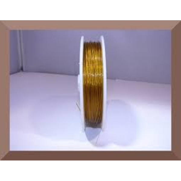 Goudkleurig staaldraad 100m op rol