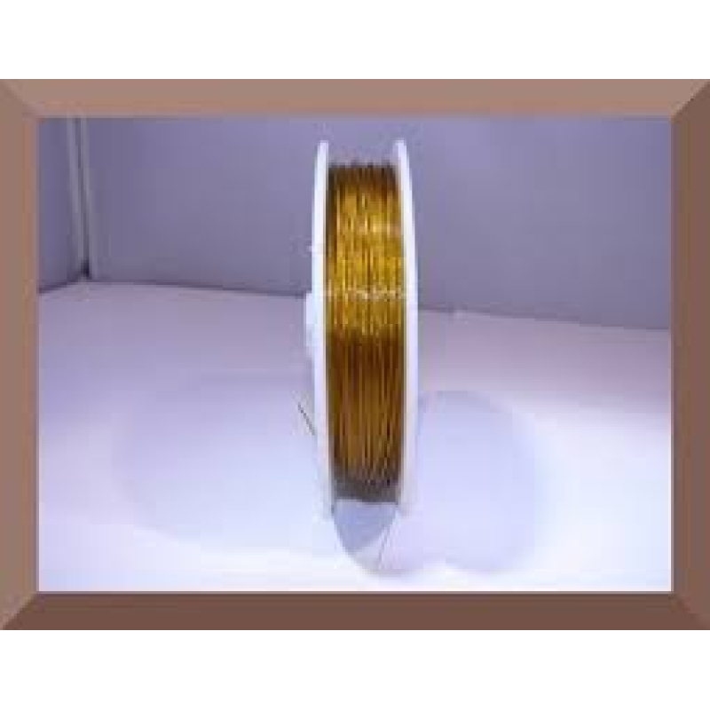 Goudkleurig staaldraad 100m op rol