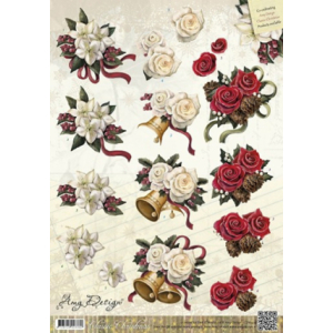 Pakket met 6 verschillende knipvellen met thema kerst