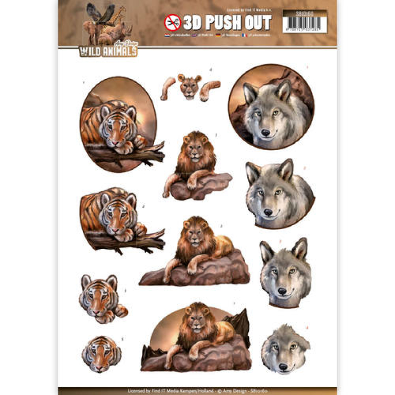 3D Push Out - Amy Design - Wild Animals nr. 1