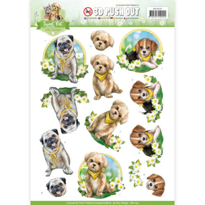 3D Push Out - Amy Design - Dogs - Sweet Pet