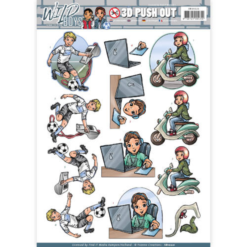  3D-Push out - My Passion Wild Boys - Yvonne Creations