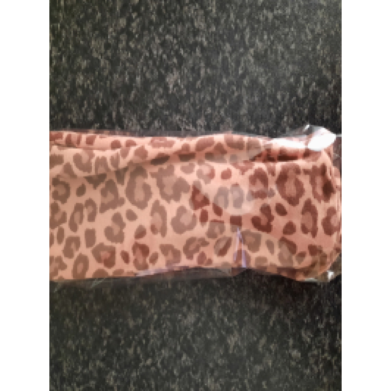 Bandeau 818 rose met tijgerprint