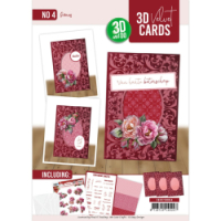 3D and do Velvet Cards A6 nr 4- Amy Design - Peonies