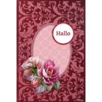 3D and do Velvet Cards A6 nr 4- Amy Design - Peonies