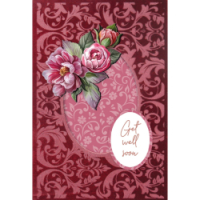 3D and do Velvet Cards A6 nr 4- Amy Design - Peonies