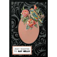 3D Velvet Cards A6 nr 5- Colorful Birds