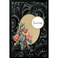 3D Velvet Cards A6 nr 5- Colorful Birds