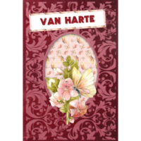 3D and do Velvet Cards A6 nr.10- Red Flowers