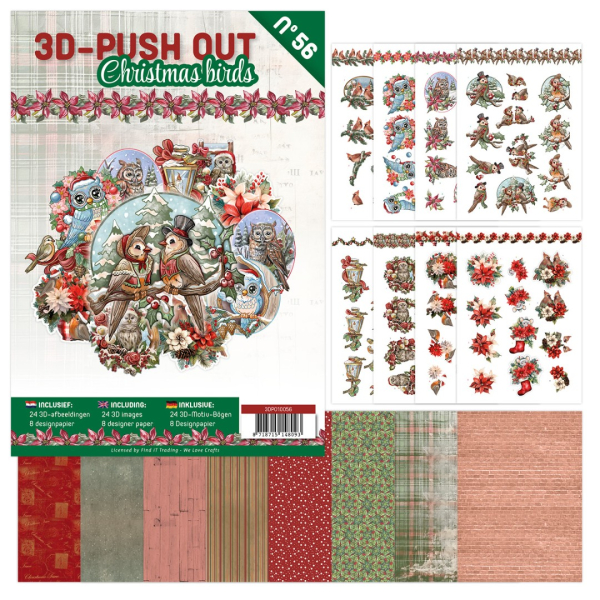 3D Push Out Book 56 - Christmas Birds