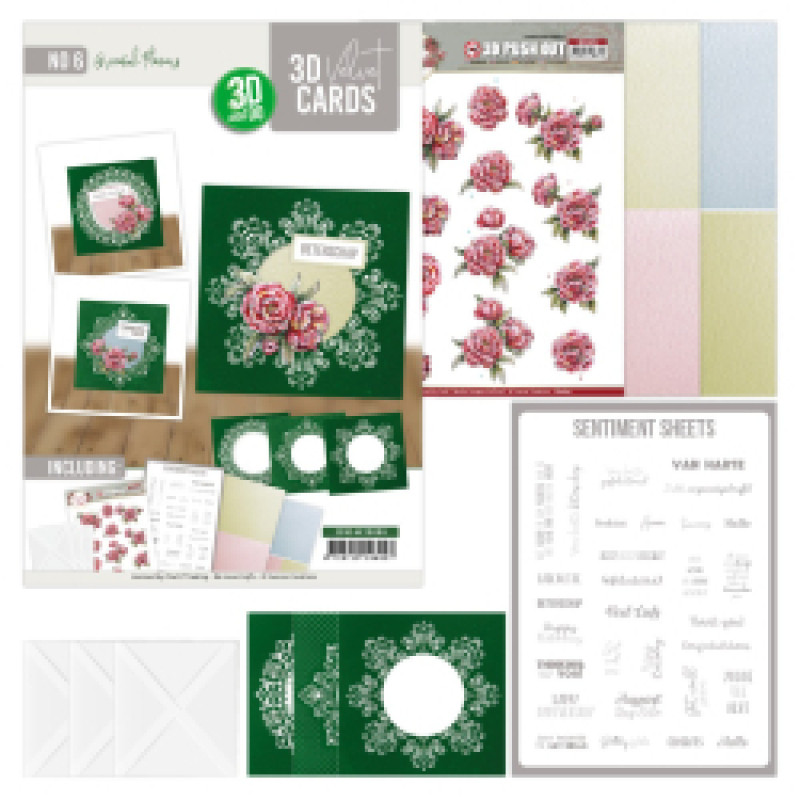 3D Velvet Cards 4K nr.6 - Graceful Flowers