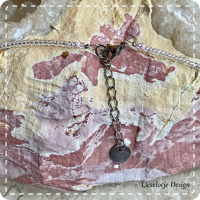 Lila paarse bloemketting van glas (lampwork)