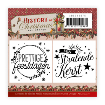 Mini Clear Stamps Set - Amy Design - History Of Christmas