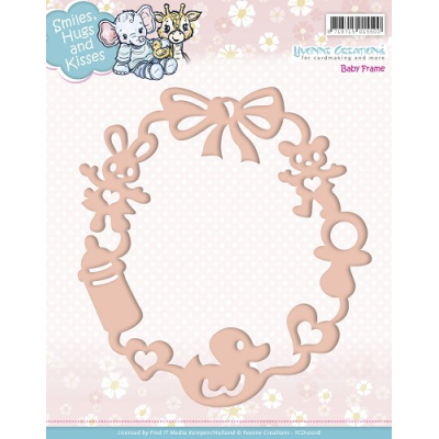 Dies - Yvonne Creations - Smiles, Hugs And Kisses - Baby Frame