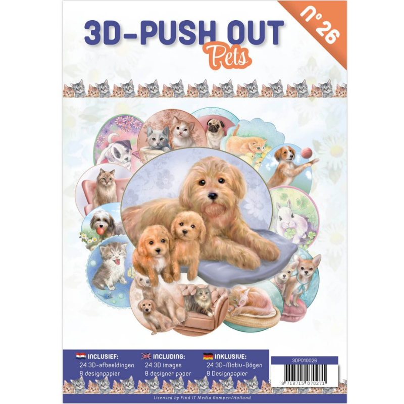3D Push Out Book- Nr. 26 Pets 