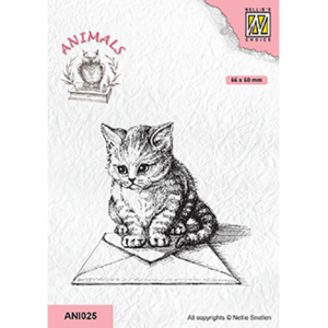Nellie's Choice • Animals Clear Stempels Kitten with Envelope