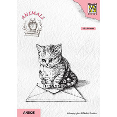 Nellie's Choice • Animals Clear Stempels Kitten with Envelope