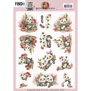 3D Cutting Sheet - Yvonne Creations - Lieve Panda