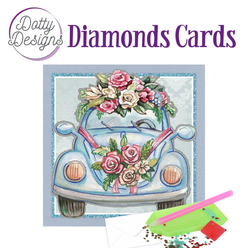 Dotty Designs Diamond Cards - Wedding Car