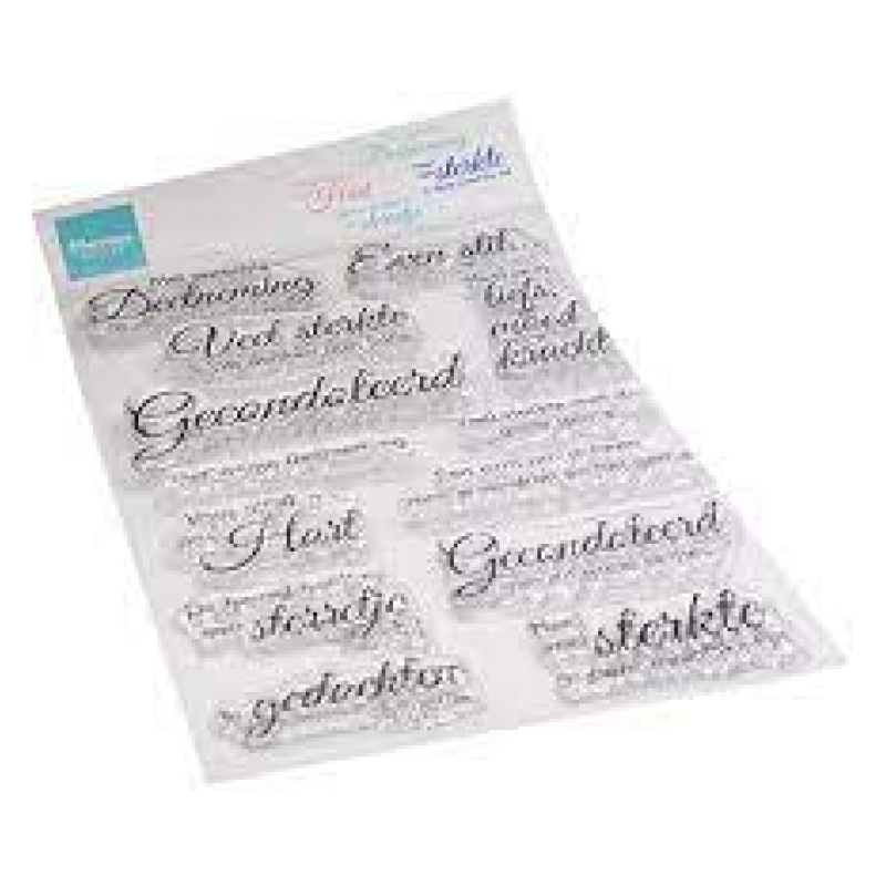 Marianne Design • Clear stamp Nederlands "Met oprechte deelneming"