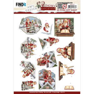 3D Push Out - Amy Design - Snowy Christmas - Snowy Santa