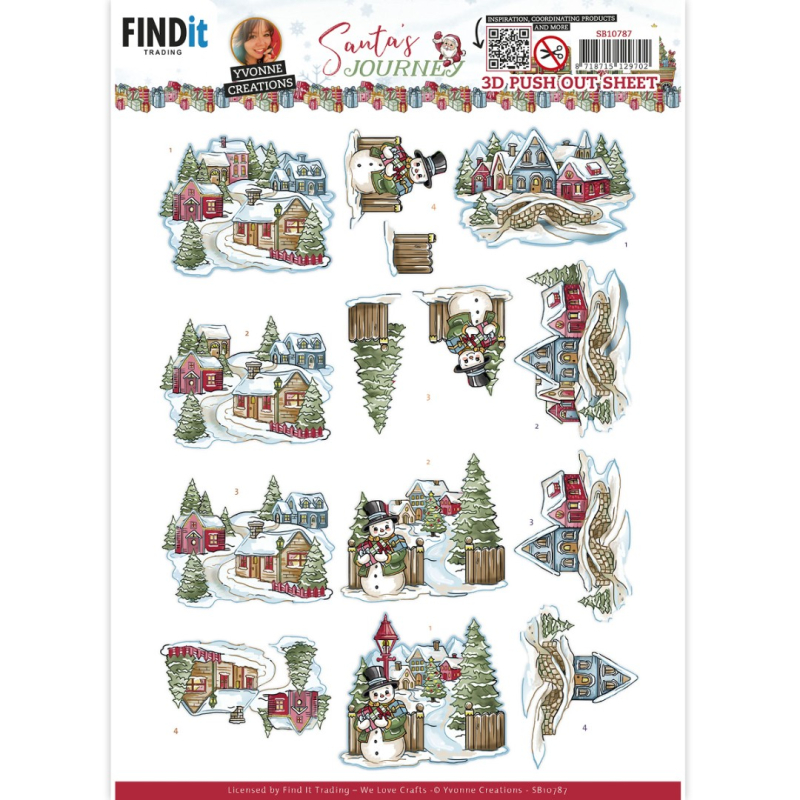 3D Push Out - Yvonne Creations - Santa's Journey - Village