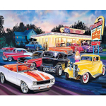 Diamond painting canvas 50x40cm, painting 45x35cm: Cars 