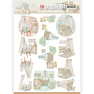  3D Push Out - Baby Cradle - Newborn By Yvonne Creations