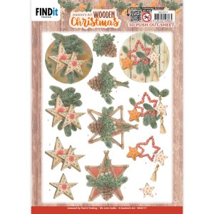 3D Push Out - Jeanine's Art - Wooden Christmas - Wooden Stars