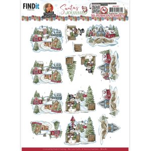 3D Push Out - Yvonne Creations - Santa's Journey - Village