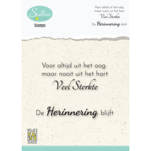 Nellie's Choice • Clear Stempel Nederlands Condoleance Teksten Nr. 3