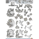 Pakket voor 6 3D kaarten met thema condoleance (3)