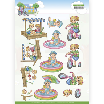 3D knipvel Sheet - Yvonne Creations - Funky Day Out - Playground