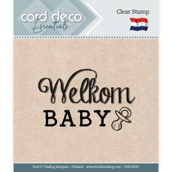 Card Deco Essentials - Clear Stamps - Welkom baby
