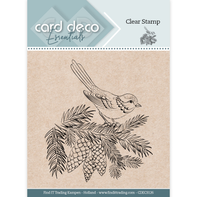 Card Deco Essentials - Clear Stamps - Winter bird