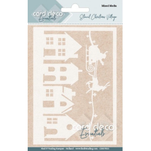 Card Deco Essentials - Mixed Media Stencil - Christmas Village Card Deco Essentials - Mixed Media Stencil - Christmas Village
