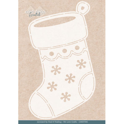 Stencil - Card Deco Essentials - Frosted Gold Sock - A5