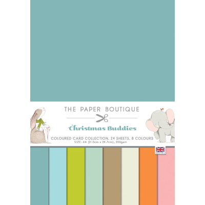 The paper boutique Christmas Buddies Coloured Card Collection