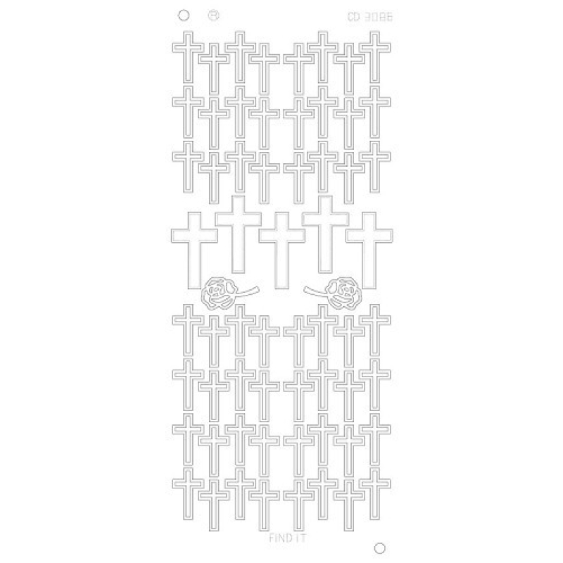 Stickervel: Crosses Platinum - Goud
