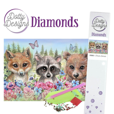 Dotty design diamond painting 42x29,7cm: forest animals