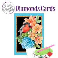 D0tty Design® - Set van 5 diamond painting kaarten 10x15cm (set 27 bloemen)