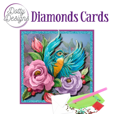 Dotty Designs Diamond Cards - Blue birds