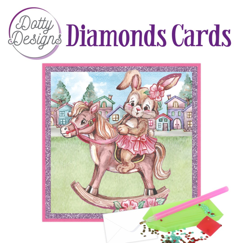 Dotty Designs Diamond Cards - Rocking horse