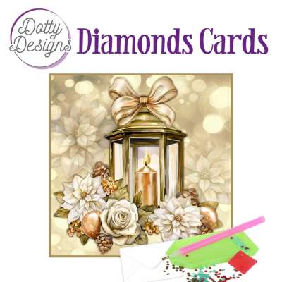 D0tty Design® - Set van 4 diamond painting kerstkaarten (set 26)