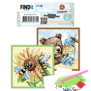 Dotty Designs Mini Diamond Cards set - Bee honey