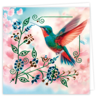 Dot And Do Cards  23 - Berries Beauties - Hummingbirds