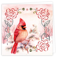 Dot And Do Cards  31 - Berries Beauties - Red Birds