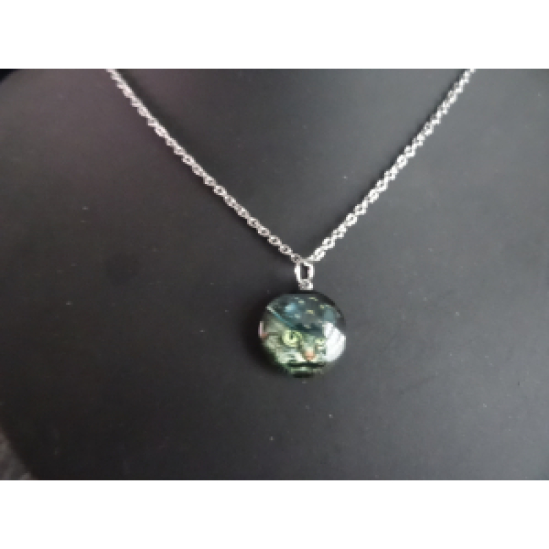 Ketting met hanger: steampunk kat grijs