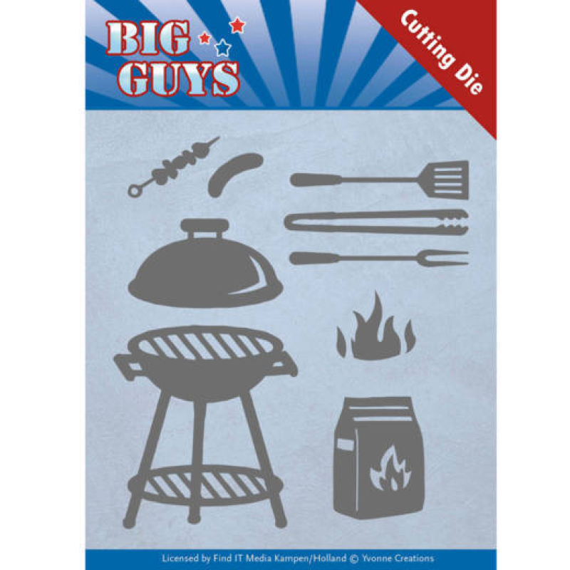 Dies - Yvonne Creations - Big Guys - BBQ time